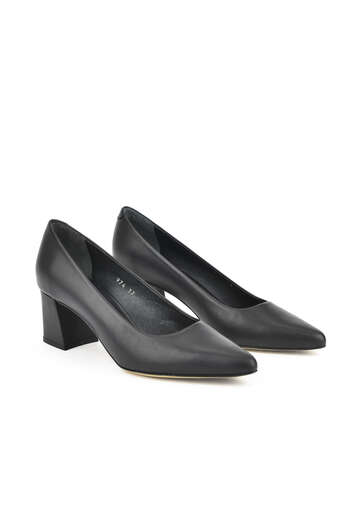 Ziya - Black Genuine Leather Women's Heels (1)