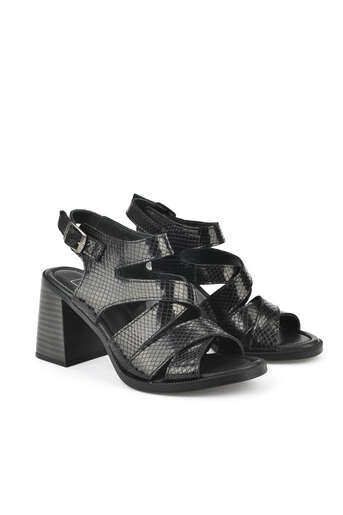 Ziya - Black Genuine Leather Women's Heels (1) Ziya - Black Genuine Leather Women's Heels (1)