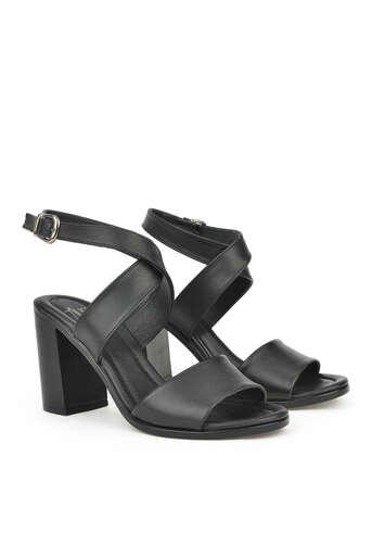 Ziya - Black Genuine Leather Women's Heels (1) Ziya - Black Genuine Leather Women's Heels (1)