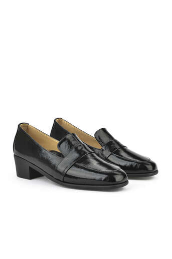 Ziya - Black Genuine Leather Women's Heels (1) Ziya - Black Genuine Leather Women's Heels (1)