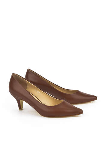 Ziya - Tan Genuine Leather Women's Heels (1)