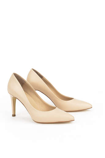 Ziya - Nude Genuine Leather Women's Heels (1)