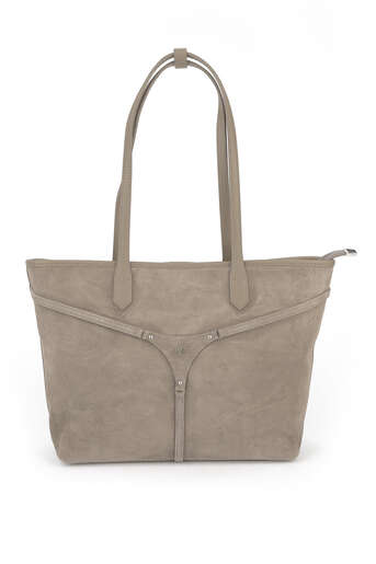 Ziya - Beige Genuine Leather/Faux Leather Women's Bags