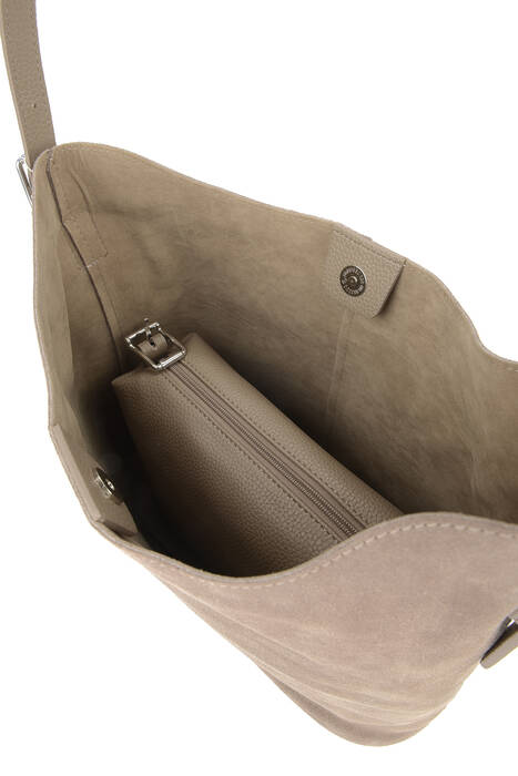 Hakiki Deri Kadın Çanta Bej