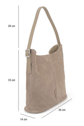 Ziya - Beige Genuine Leather/Faux Leather Women's Bags (1)