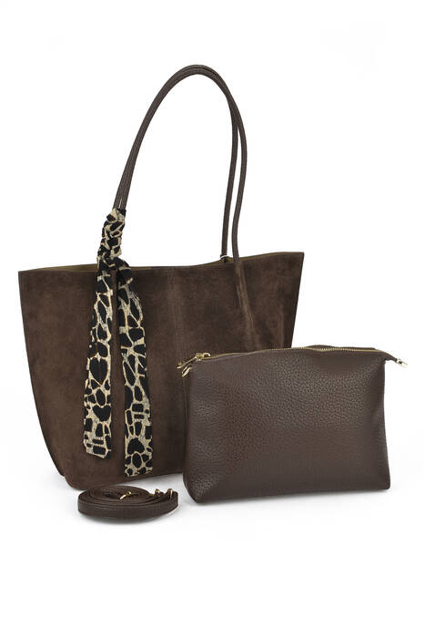 Hakiki Deri Kadın Çanta Kahverengi