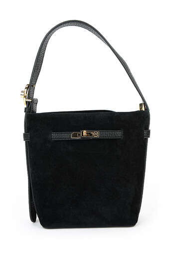 Ziya - Black Genuine Leather/Faux Leather Women's Bags