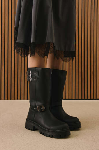 Ziya - Black Women's Tall Boots (1) Ziya - Black Women's Tall Boots (1)