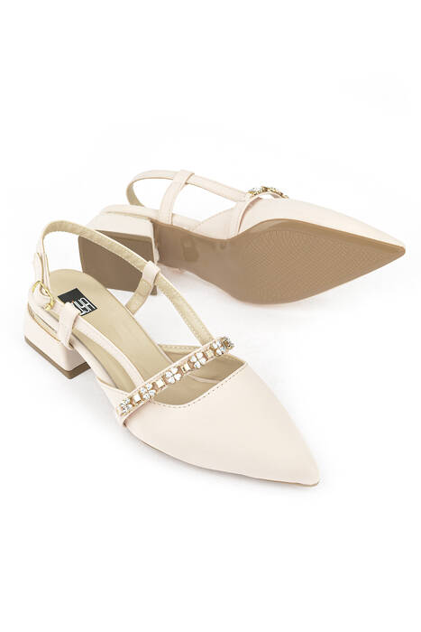 Kadın Topuklu Ayakkabı Ten